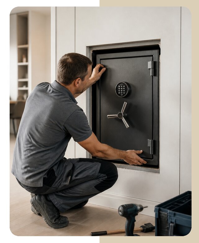 Установка огнестойкого сейфа в Петергофе по цене от 6800 р. | Дверной